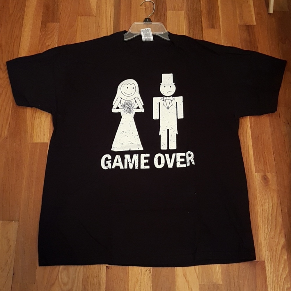 Novelty T-shirt "Game Over" Never Worn
